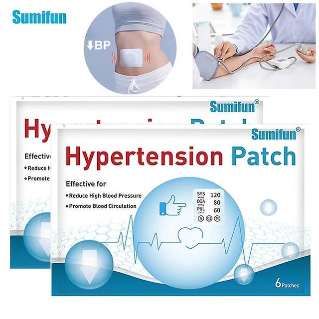 Qian 6/24pcs Hypertension Artérielle Herbes Traitement Patch Nettoyer Vaisseau Sanguin Réduire Et Contrôler L’hypertension Traitement Médical Pleaster on Productcaster.