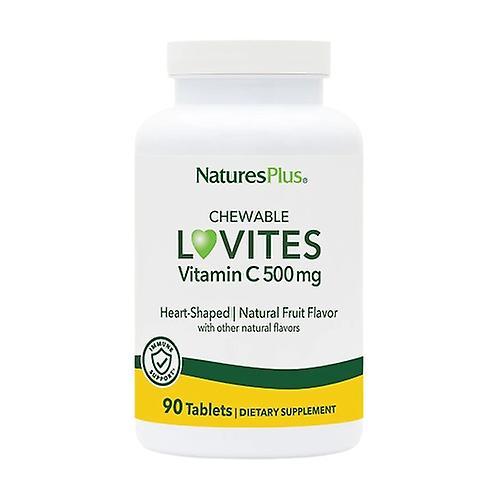 Nature's Plus Lovites - Tyggeligt C-vitamin (frugtsmag) 90 tyggetabletter på 500 mg (kirsebær) on Productcaster.