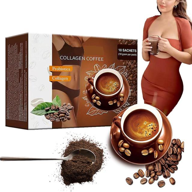 Kaffe kollagen, Instant Collagen kaffepulver stöder energi, kollagen kaffe tillägg Instant Coffee Mix Metabolism Booster 1st - 100g on Productcaster.