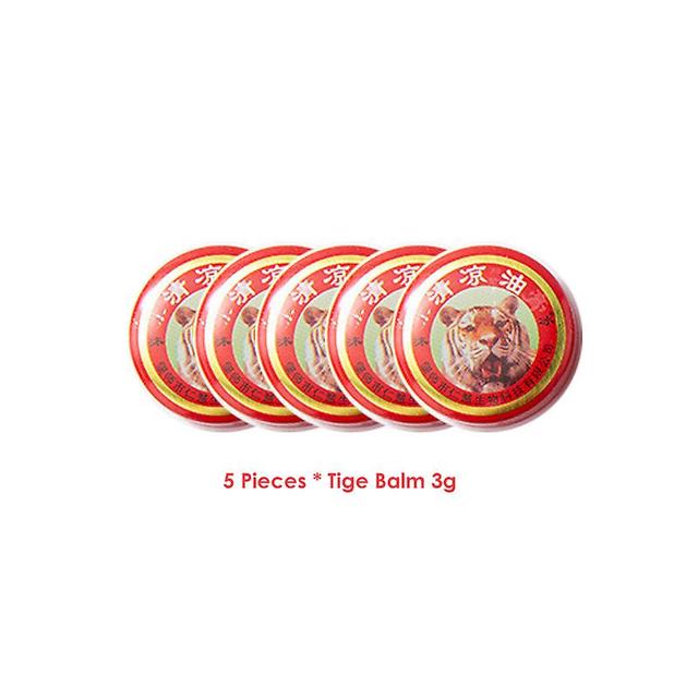 Qian 1/5pcs Tiger Balm Summer Cooling Oil Refresh Brain Drive Out Mosquito Eliminate Bad Smell Treat Headache Chinese God Medicine on Productcaster.