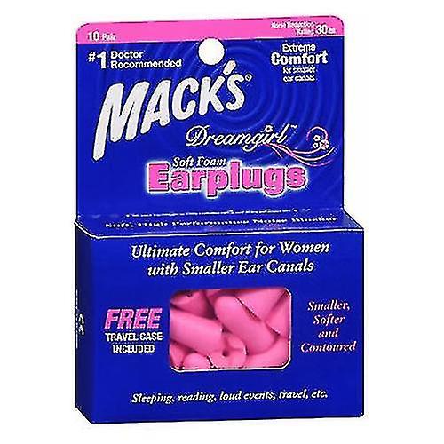 Mack's Macks Dreamgirl zátkové chrániče sluchu z mäkkej peny, 10 párov (balenie po 1) on Productcaster.