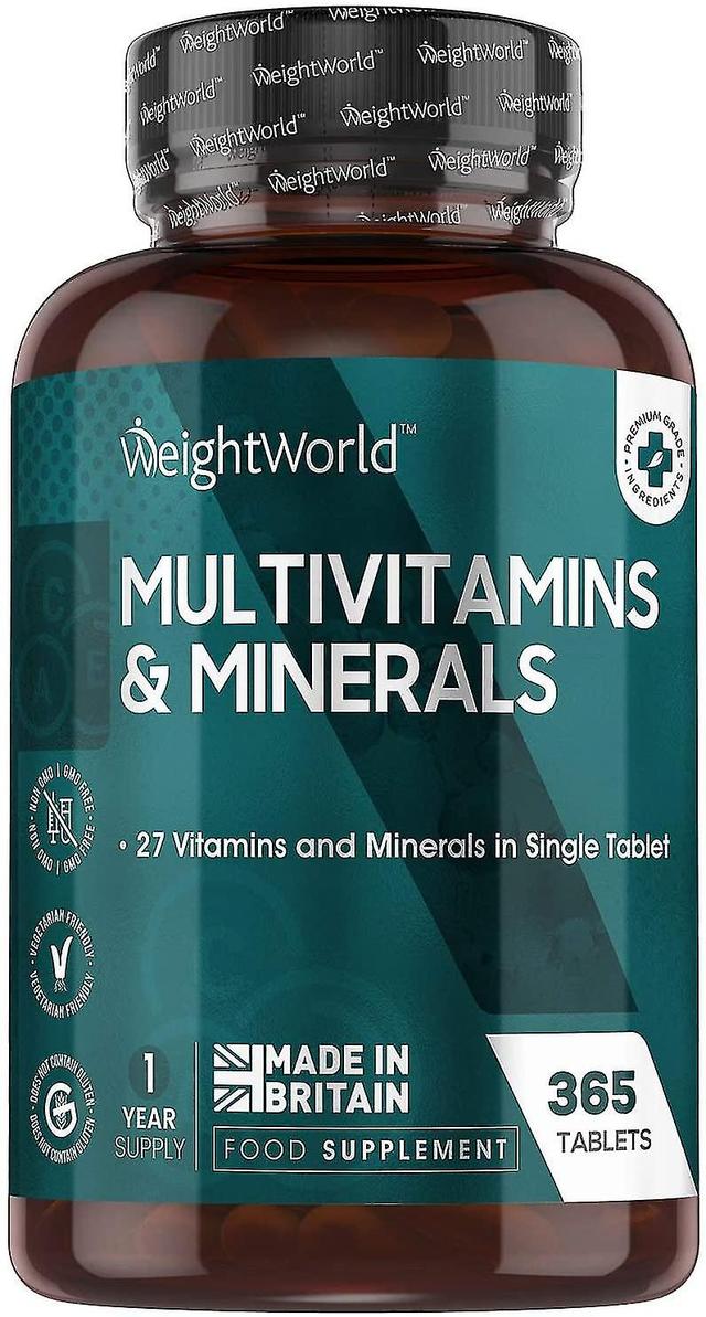 Multivitamins & Minerals 365 Tablets For Hair Skin Immune & Joint Supplement By Weightworld on Productcaster.