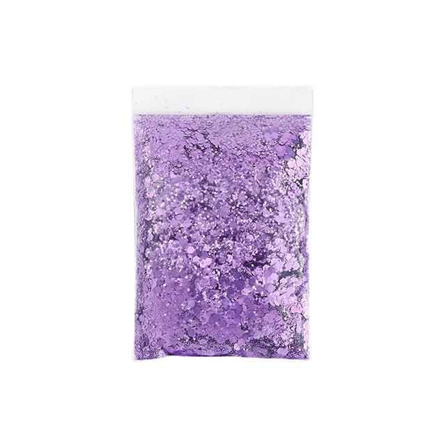 1 Bag 50g Nail Sequins Flash Easy Paste Non-drop Shiny Effect DIY Gloss Holographic Sparkling Nails Purple on Productcaster.