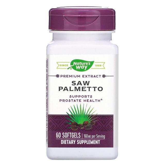 Nature's Way, Saw Palmetto, 160 mg, 60 Softgels on Productcaster.