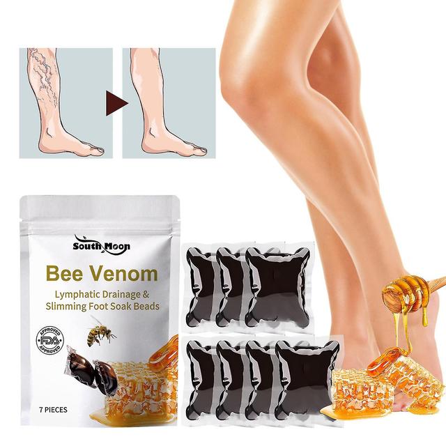 Huasi 7 stuks Bee Venom Lymfatische Drainage & Afslanken Voet Soak Kralen, Bee Venom Voet Bad Kralen, Body Detox Voetbad Kralen 7pcs on Productcaster.