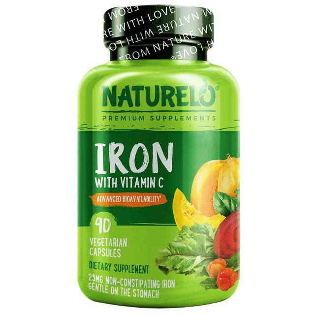 NATURELO, Iron with Vitamin C, 90 Vegetarian Capsules on Productcaster.