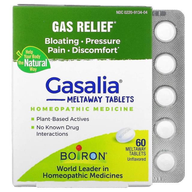 Boiron, Gasalia, Gas Relief, Unflavored, 60 Meltaway Tablets on Productcaster.