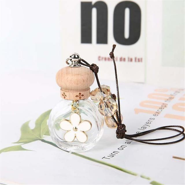 Fashionable Car Hanging Perfume Pendant Fragrance Air Freshener Empty Glass Bottle For Essential Oils Diffuser Auto Ornaments on Productcaster.