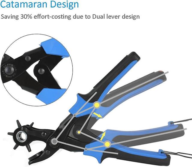 Punch Plier with Free 1 Extra Large Punch Plates and Handy Ruler, Multi Sized Pill Pliers on Productcaster.