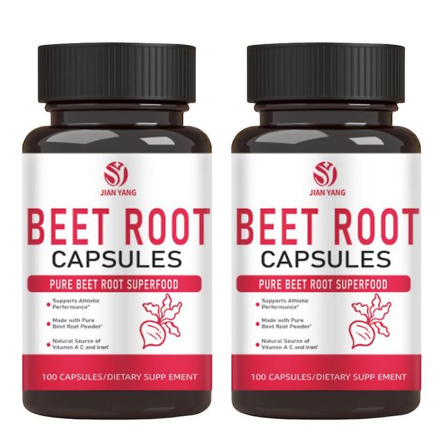 Beetroot Capsules Sports Health Supplement Improves Heart Health Blood Pressure Brain Function Energy Health Food 2pcs on Productcaster.