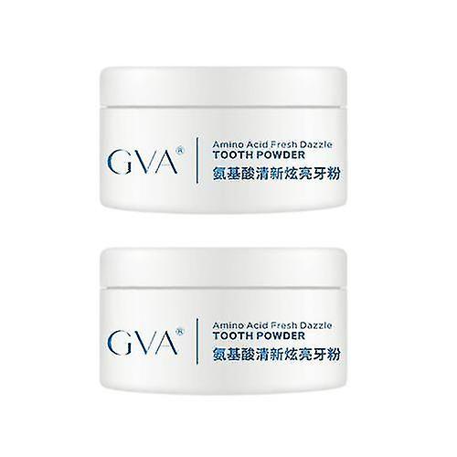 Amino Acid Fresh Dazzle Tooth Powder, Gva Teeth Whitening Powder Size 2pcs on Productcaster.