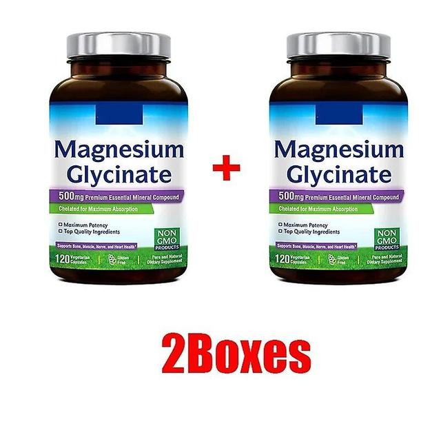 Venalisa 2 Bottle Magnesium Glycine Capsule Promotes Muscle and Nerve Health Support Cardiovascular Function Health Food on Productcaster.