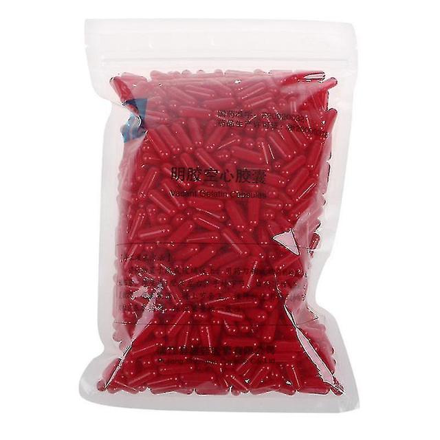 1000 Red Gelatin Empty Capsules Hollow Gelatin Capsules Empty Pill Capsule 0# on Productcaster.