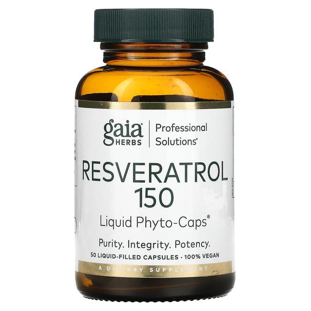 Gaia Herbs Professional Soluti Gaia Herbs Professional -liuokset, resveratrol 150, 50 nesteellä täytettyä kapselia on Productcaster.