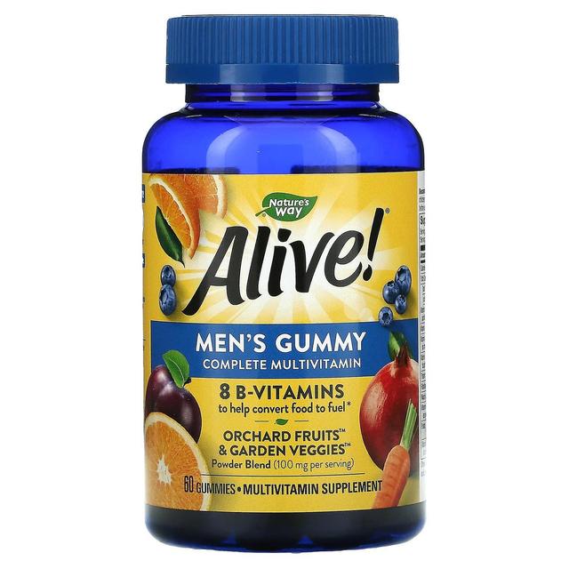 Nature's Way Naturens vej, levende! Mænds Gummy Komplet Multivitamin, Frugt, 60 Gummies on Productcaster.