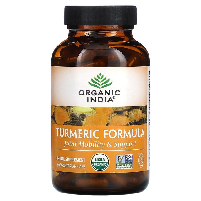 Organic India India biologica, Formula di curcuma, 180 capsule vegetariane on Productcaster.