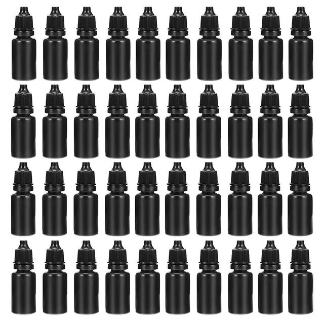 50pcs garrafas vazias de óleo essencial garrafas de gotejamento Simples Líquidos Seguram Garrafas 10ml Preto 6x2cm on Productcaster.