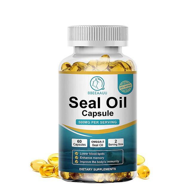 Tib Organic Omega 3 Seal Oil Capsule Dha Promotes Brain Health Improves Memory Lowers Blood Lipids Softens Blood Vessels 60pcs on Productcaster.