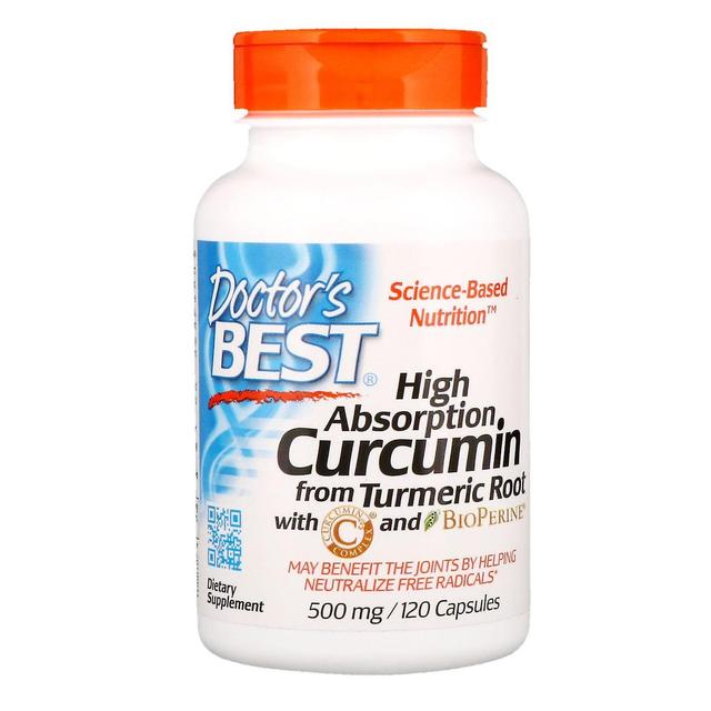 Doctor's Best Lægens bedste, Curcumin med høj absorption, 500 mg, 120 Kapsler on Productcaster.