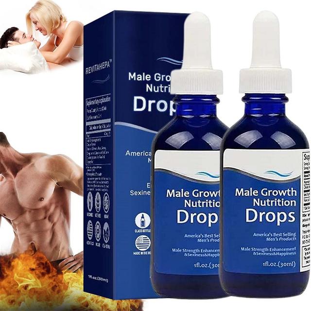 2X Revitahepa Male Growth Nutrition Drops, Blue Direction Benefit Drops for Men on Productcaster.