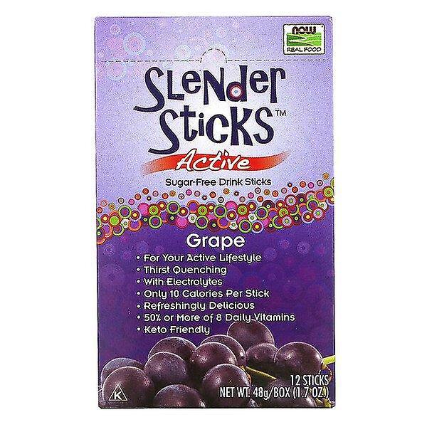 NOW Foods Agora Alimentos, Comida Real, Palitos Delgados, Ativo, Uva, 12 Paus, 1,7 oz (48 g) on Productcaster.