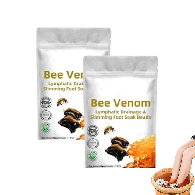 Bee Venom Foot Soak Beads for Lymphatic Drainage and Slimming, Detox Foot Bath Beads with Bee Venom 2 Bag -14pcs on Productcaster.