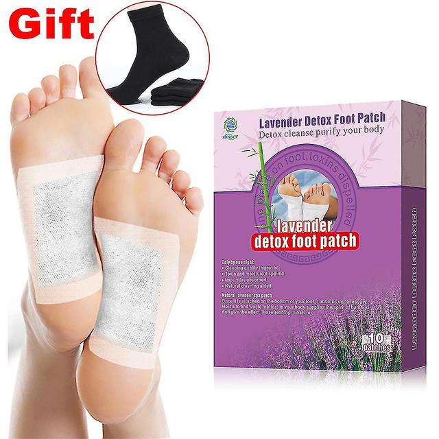 Mja Adhesive Detox Foot Pad 10 Pcs/box Lavender Bamboo Vinegar Plaster Eliminate Fatigue&eliminate Toxins Slimming Care Patch on Productcaster.