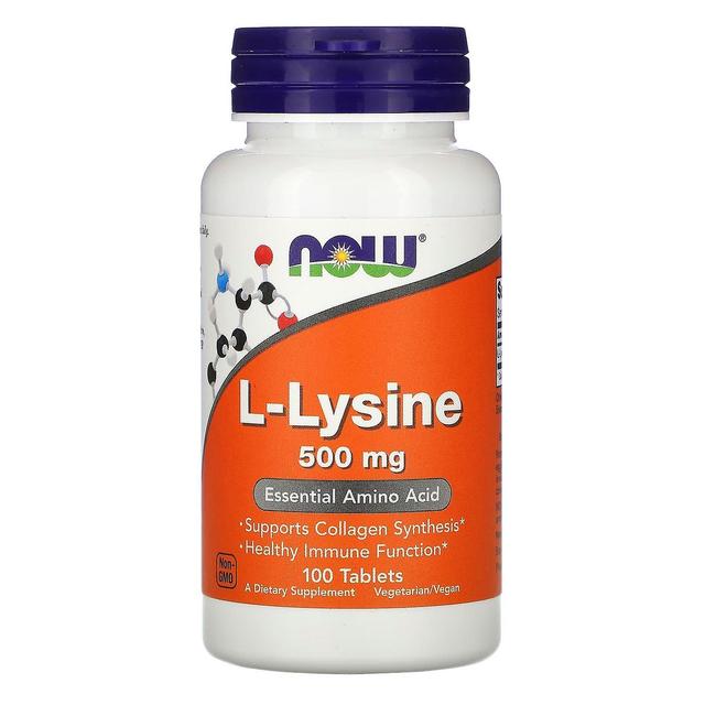 NOW Foods, L-lysiini, 500 mg, 100 tablettia on Productcaster.