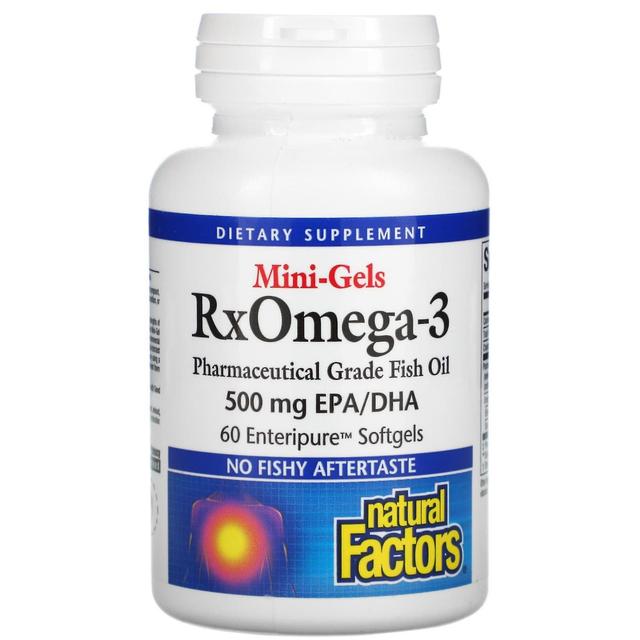 Natural Factors, Mini-gels RxOmega-3, 500 mg, 60 gélules Enteripure on Productcaster.