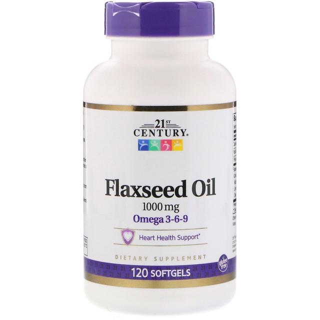 21st Century, Flaxseed Oil, 1000 mg, 120 Softgels on Productcaster.