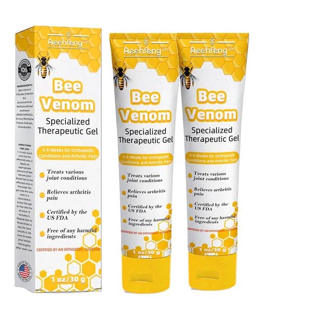 Zjrui Bee Venom Joint Therapy Pain Relief Gel, New Zealand Bee Venom Joint Relief Gel, Bee Venom Professional Care Gel For Joint 2Pcs on Productcaster.