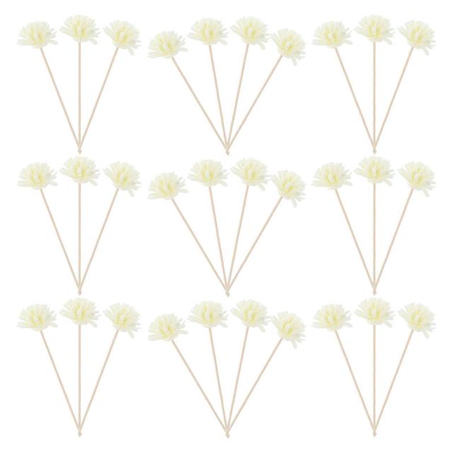 30 Pcs Cake Tester Perfume Testers Samples Women Oil Diffuser Replacement Aromatherapy Flower Rattan Diffuser Reeds Beige 21X4.5cm on Productcaster.