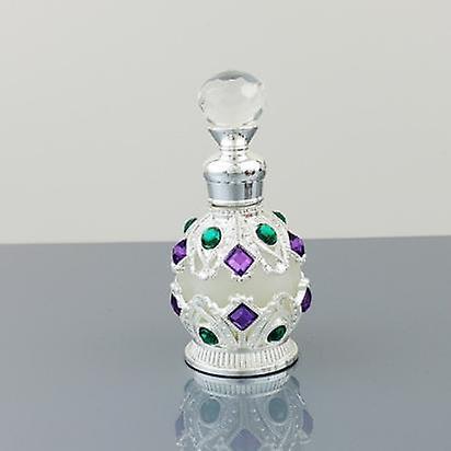 Haobuy 15ml Refillable Empty Perfume Bottle Decorative Glass Round Diamond Vintage Empty Refillable Perfume Bottles Silver on Productcaster.