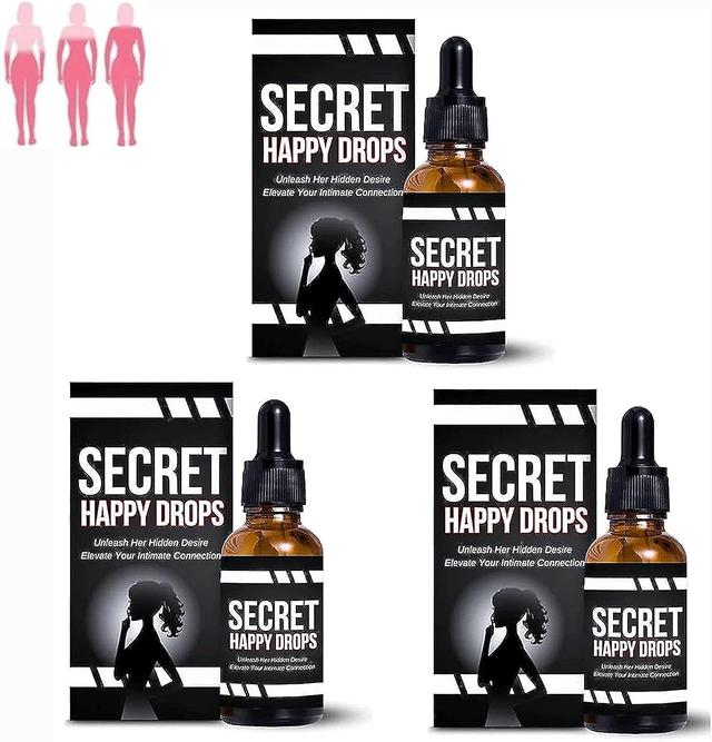 Lisade Secret Happy Drops, krople doustne, szczęśliwe hormony krople dla kobiet, zwiększenie wrażliwości i przyjemności, promowanie relaksu 3 Pcs on Productcaster.