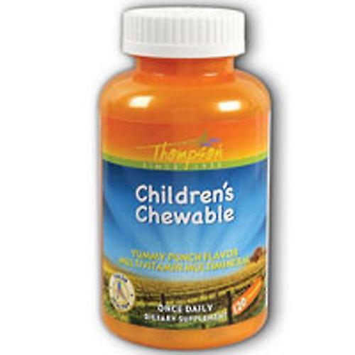 Thompson Multi Vitiamin/Mineral, Children's Chewable Punch 120 Tabs (Pack of 4) on Productcaster.