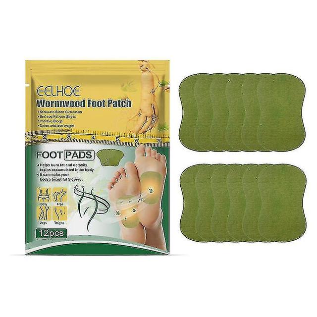 10/12/16pcs Detox Foot Patches Natural Wormwood Zenzero Cleansing Foot Pads rimuovere l'umidità A 12pcs on Productcaster.