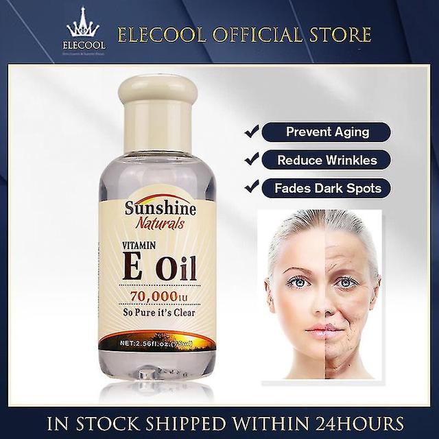 Sunshine Naturals Vitamina E Oil 70000iu Líquido 75ml Envelhecimento Rugas Cuidados com a pele on Productcaster.