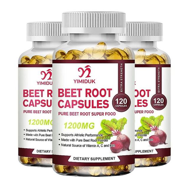 Sofirn Organic Beet Root Extract capsule Improve Energy and Stamina Liver Detoxification Supplement 3 Bottles 60 pcs on Productcaster.