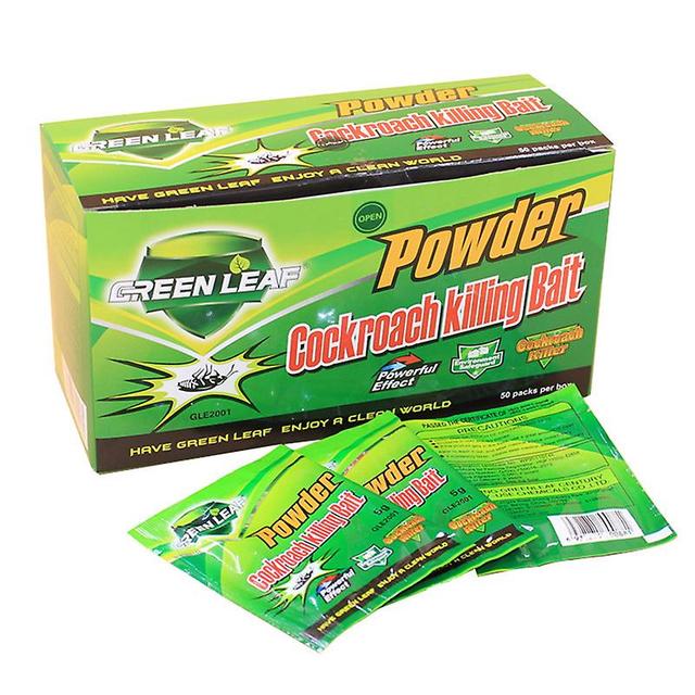 50 pakker Green Leaf Powder Kakerlak Afvisende Bait Killer on Productcaster.