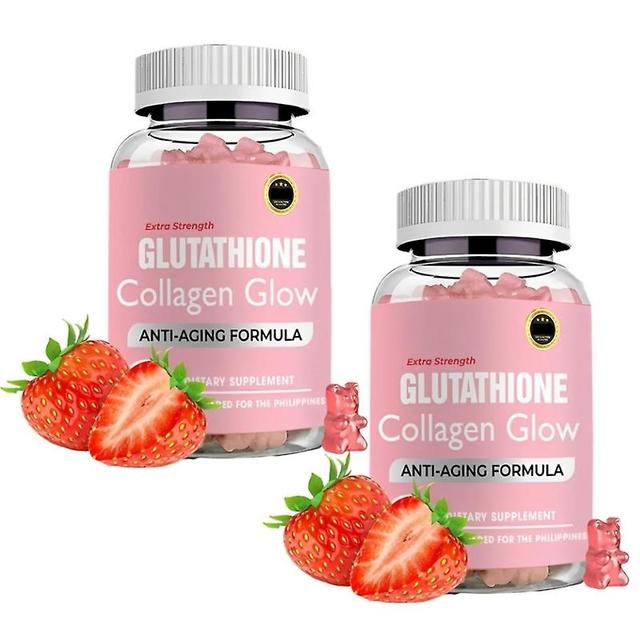 2 stuks Glutathion Collageen Glow Gummies voor Donkere Vlek, Collageen Glutathion Whitening Gummies on Productcaster.