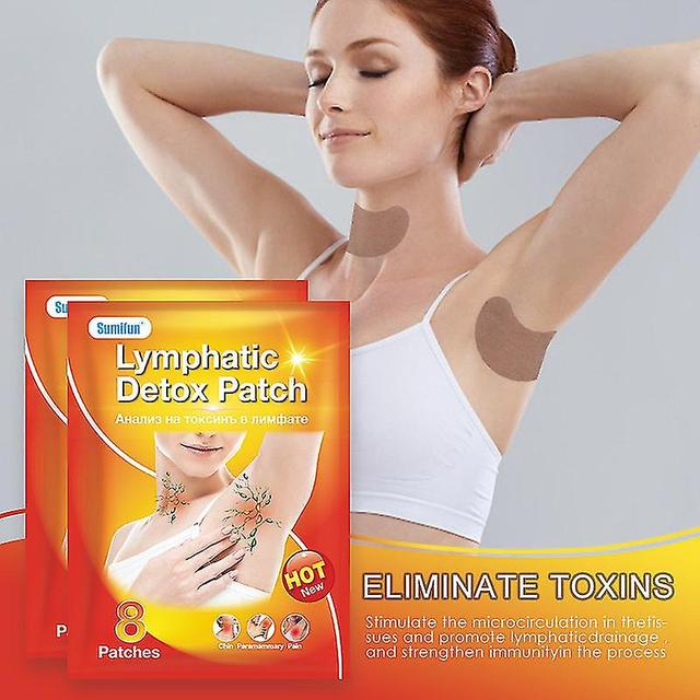 8pcs/pack Neck Lymphatic Detox Patch Herbal Essence For Body Health Care on Productcaster.