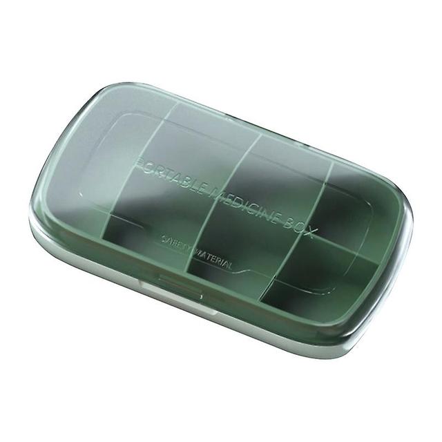 Pill Seal Box Waterproof Dispensed Dustproof Pill Holding 7 Grids Rectangular Tablets Splitter Case For Travel Qinhai Green on Productcaster.