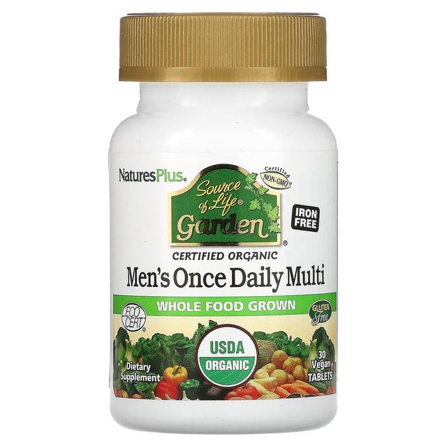 Nature's Plus NaturesPlus, Source of Life Garden, Men's Once Daily Multi, 30 Vegan Tablets on Productcaster.