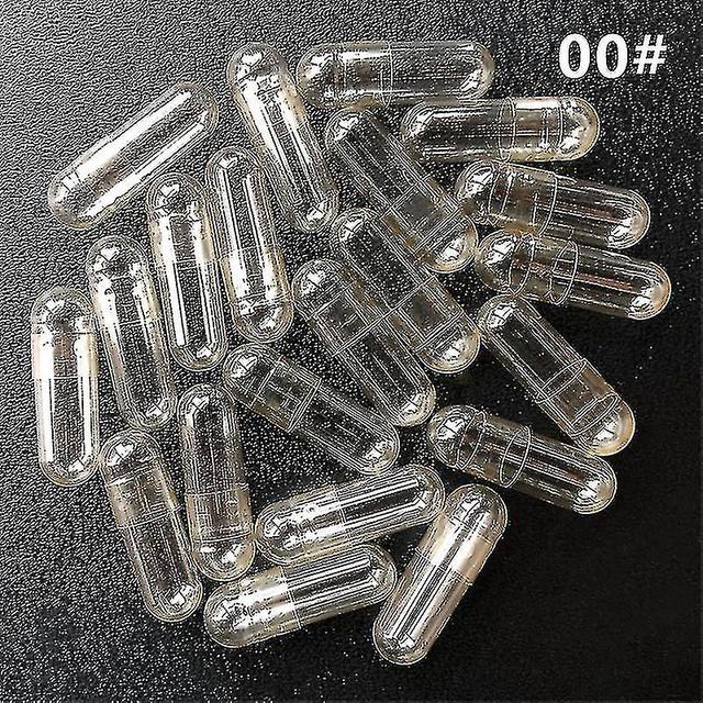 1000pcs Standard Size 00# 0# 1# Empty Capsules Gelatin Clear Capsules Hollow Hard Gelatin Transparent Seperated Joined Capsules 00 1000 Pcs Joined on Productcaster.