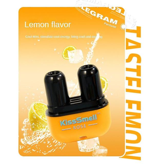 Kisssmell Energy Nasal Inhaler Double Hole Vital Oil Energy Bar Cool Nostril Cool And Fresh No Longer Sleepy Multi Lemon flavor on Productcaster.