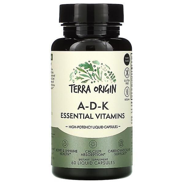 Terra Origin, A-D-K Essential Vitamins, 60 Liquid Capsules on Productcaster.