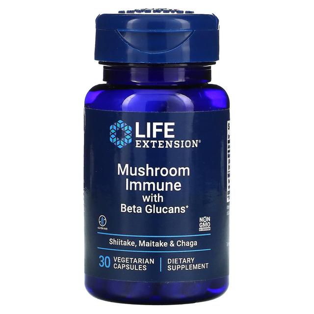 Life Extension, Mushroom Immune With Beta Glucans, 30 Vegetarian Capsules on Productcaster.