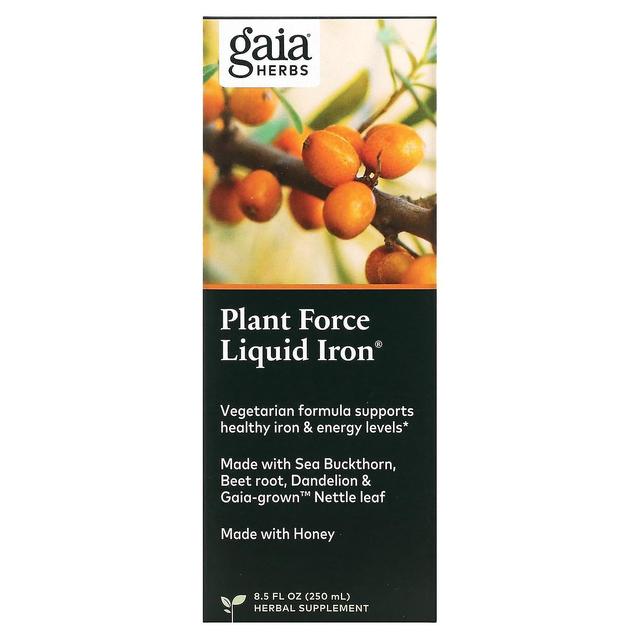 Gaia Herbs Gaia-yrtit, Plant Force nestemäinen rauta, 8,5 fl oz (250 ml) on Productcaster.