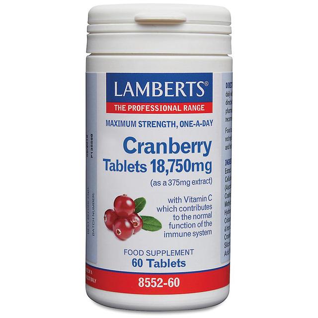 Lamberts brusnicové tablety 18,750mg 60's on Productcaster.