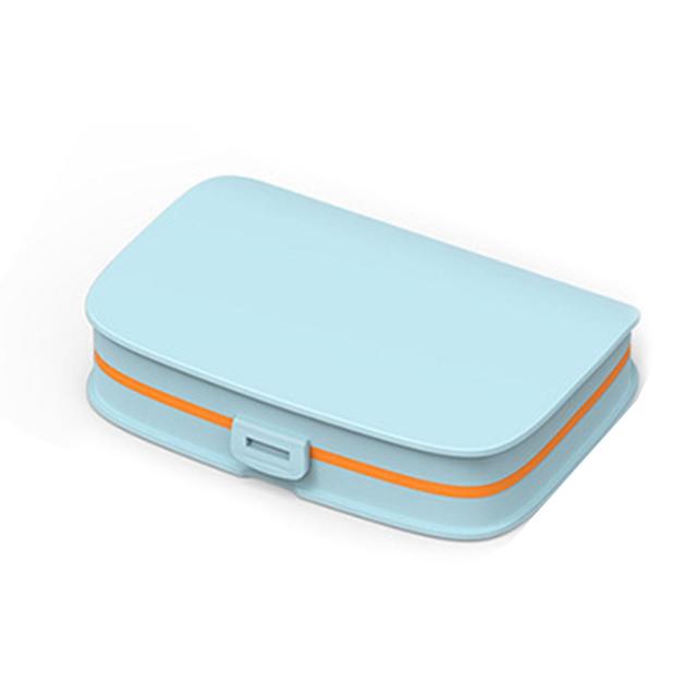 4/6 Compartments For Pill Box Tablets Vitamin Container Medicine Storage Dispens Blue Six grid on Productcaster.